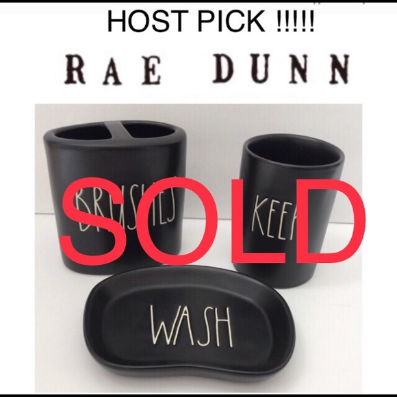 Rae Dunn Other - 🆕 🖤 🎉HP🎉New Rae Dunn Black Collection 3pc Set
